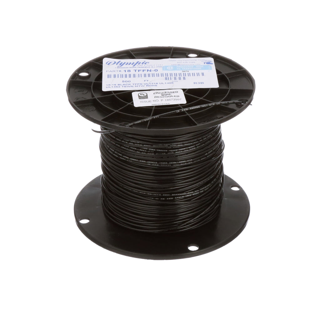 Olympic Wire and Cable Corp. TFFN 18G/ST BLACK